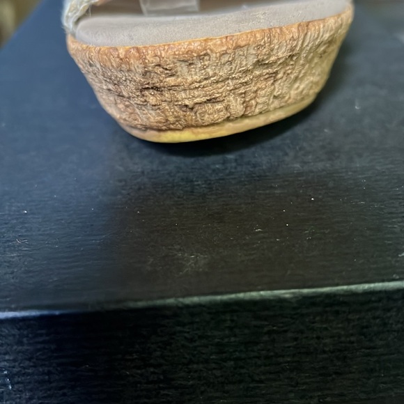 Onex Striped Wedge Platform Cork Sandals in Sz 8 - Picture 7 of 14